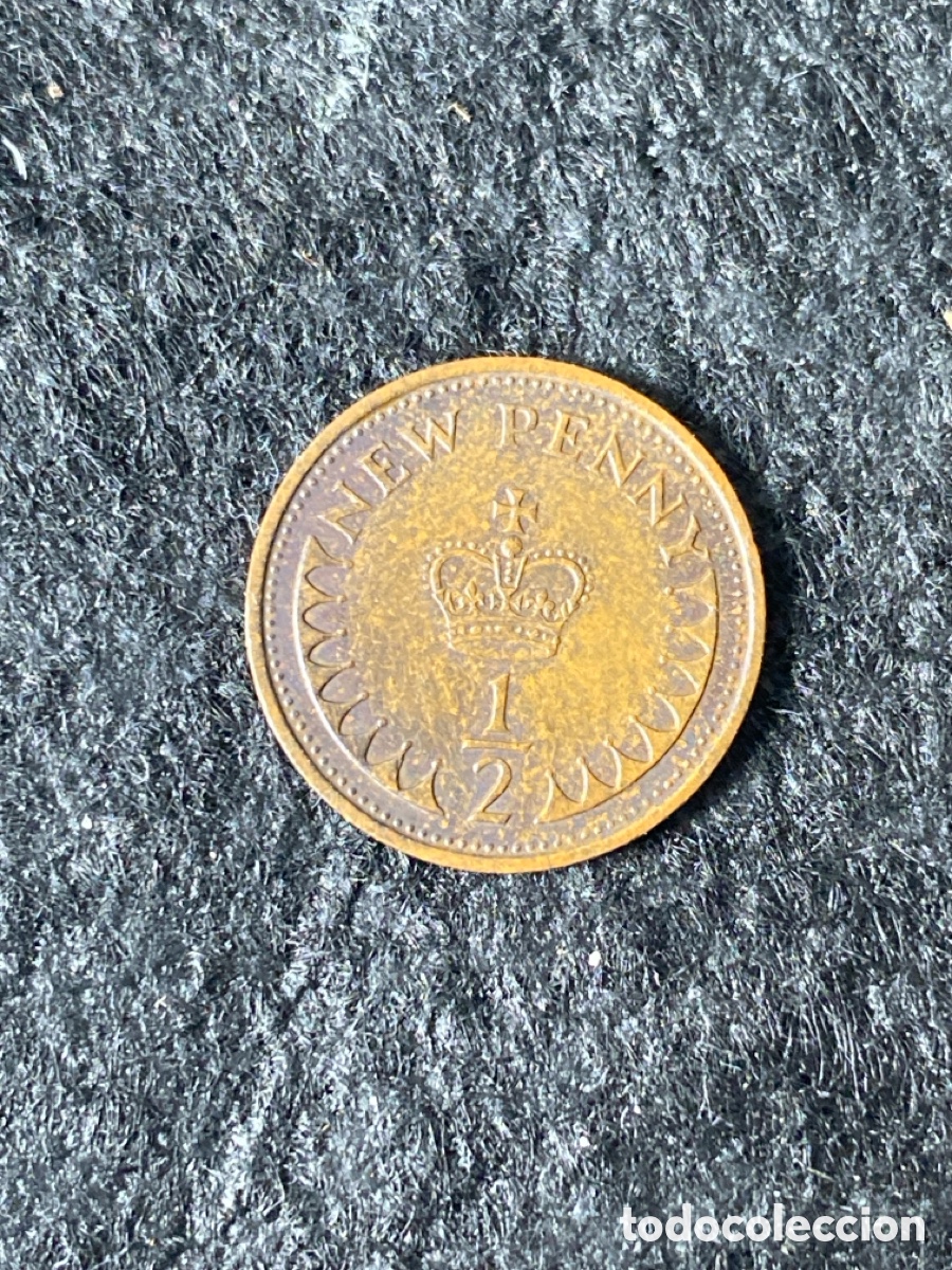 Monedas antiguas de Europa: Moneda medio penique de 1971