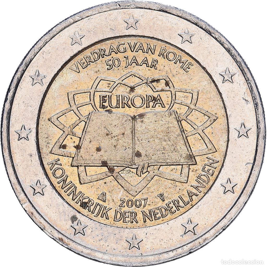 Monedas antiguas de Europa: [#1547944] Pa&iacute;ses Bajos, 2 Euro, Treaty of Rome, error off center strike, 2007, Utrecht