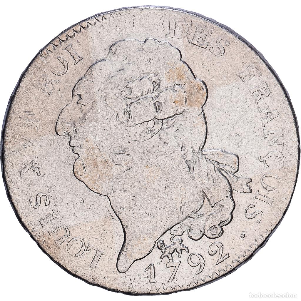 Monedas antiguas de Europa: [#1547969] Francia, Louis XVI, &Eacute;cu de 6 livres fran&ccedil;ois, 1792, Paris, Plata, BC+
