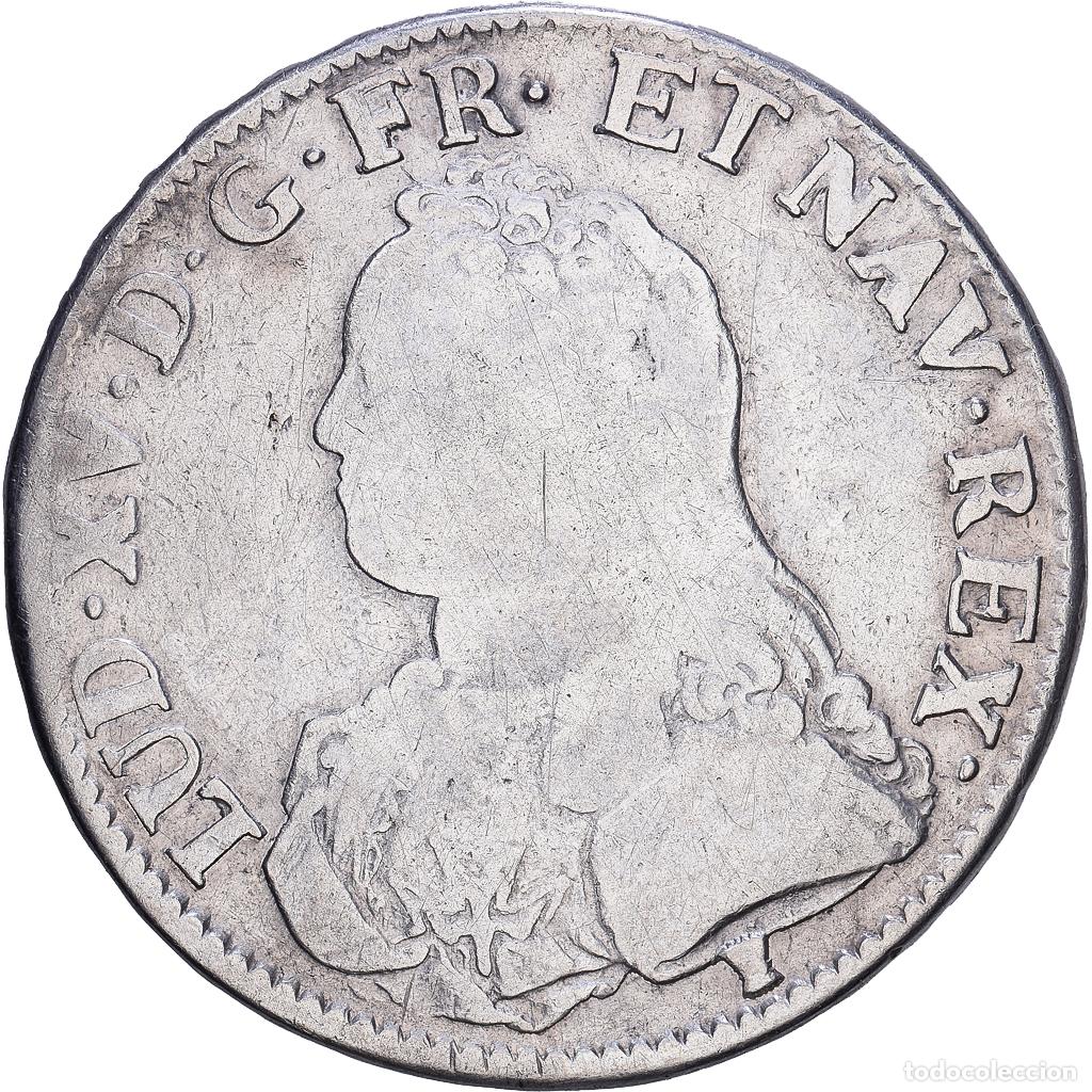 Monedas antiguas de Europa: [#1547964] Francia, Louis XV, Ecu aux branches d'olivier, 1729, Rennes, Plata, BC+