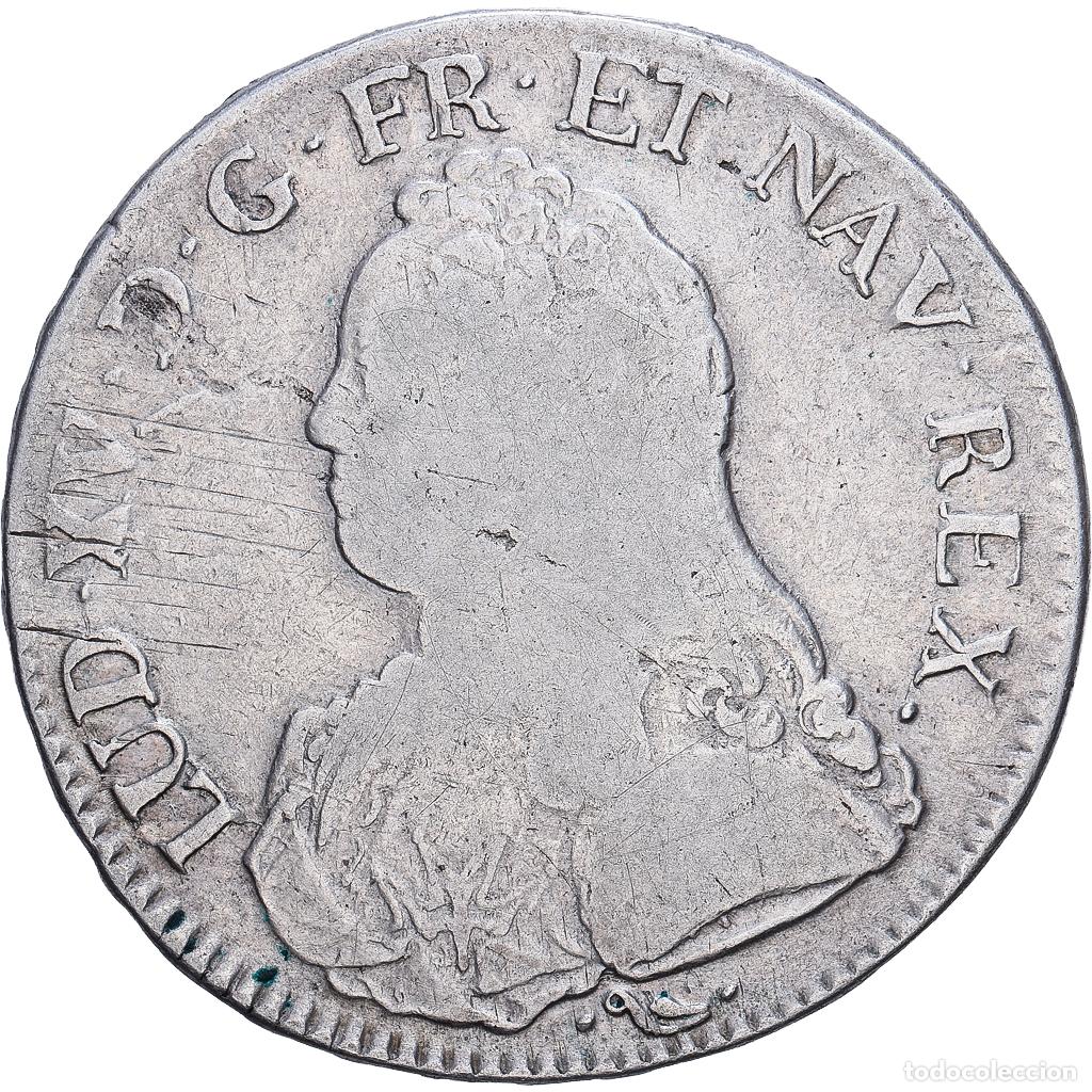 Monedas antiguas de Europa: [#1547997] Francia, Louis XV, Ecu aux branches d'olivier, 1733, Bayonne, Plata, BC+