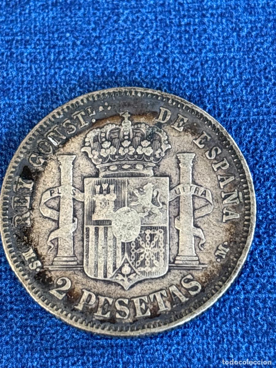 Monedas antiguas de Europa: MONEDA 2 PESETAS 1882 .Plata