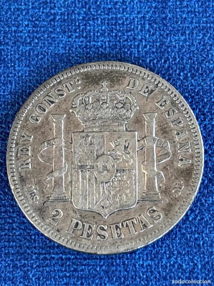 Monedas antiguas de Europa: MONEDA 2 PESETAS 1881 .Plata