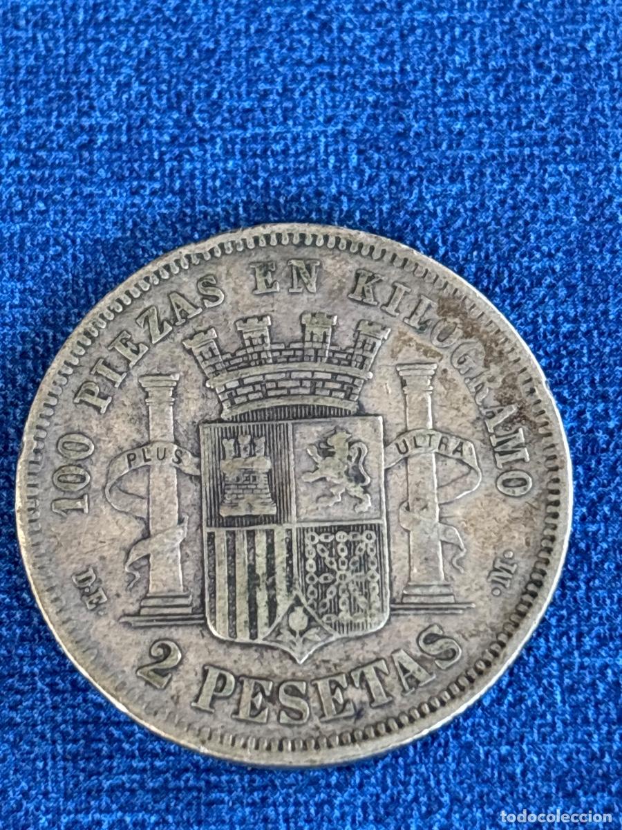 Monedas antiguas de Europa: MONEDA 2 PESETAS 1870 .Plata
