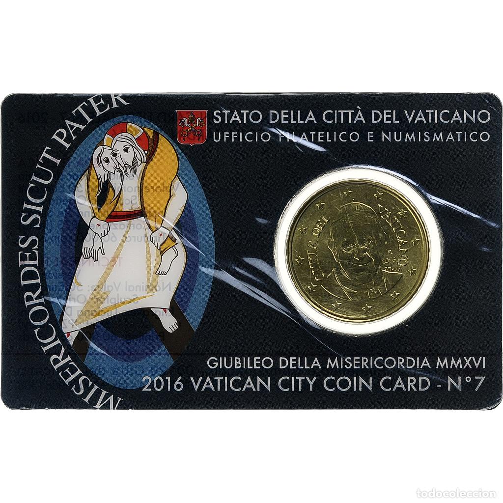 Monedas antiguas de Europa: [#1272427] Vaticano, 50 Euro Cent, Pape Fran&ccedil;ois, Coin card.FDC, 2016, Rome, Nordic gold