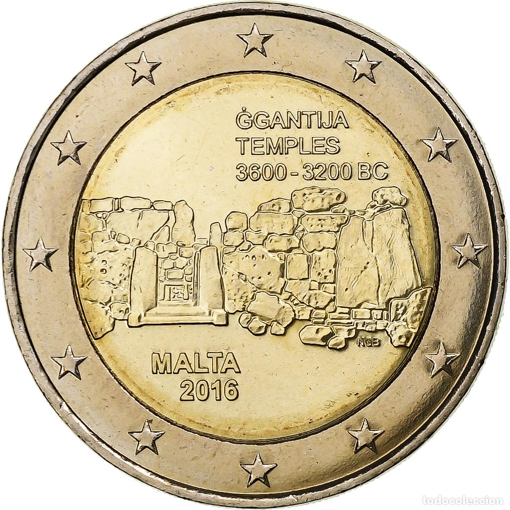 Monedas antiguas de Europa: [#1220894] Malta, 2 Euro, Ġgantija Temples, 2016, Bimet&aacute;lico, FDC