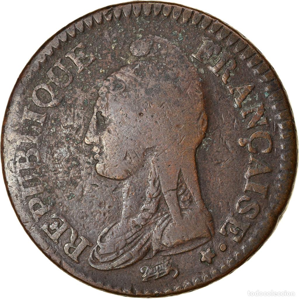 Monedas antiguas de Europa: [#779011] Moneda, Francia, Dupr&eacute;, Decime, AN 7, Lille, BC+, Bronce, KM:644.11