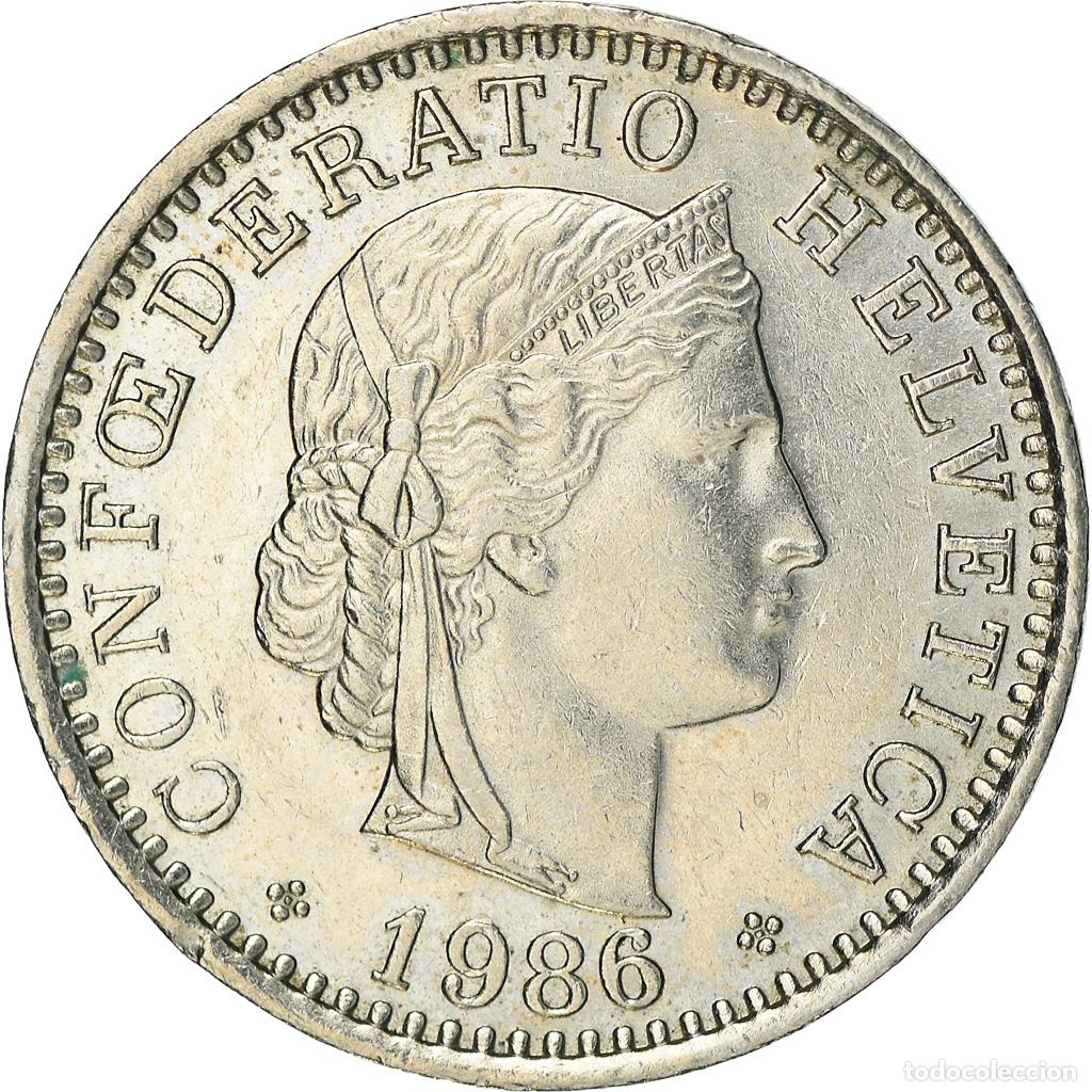 Monedas antiguas de Europa: [#837674] Moneda, Suiza, 20 Rappen, 1986, Bern, MBC, Cobre - n&iacute;quel, KM:29a