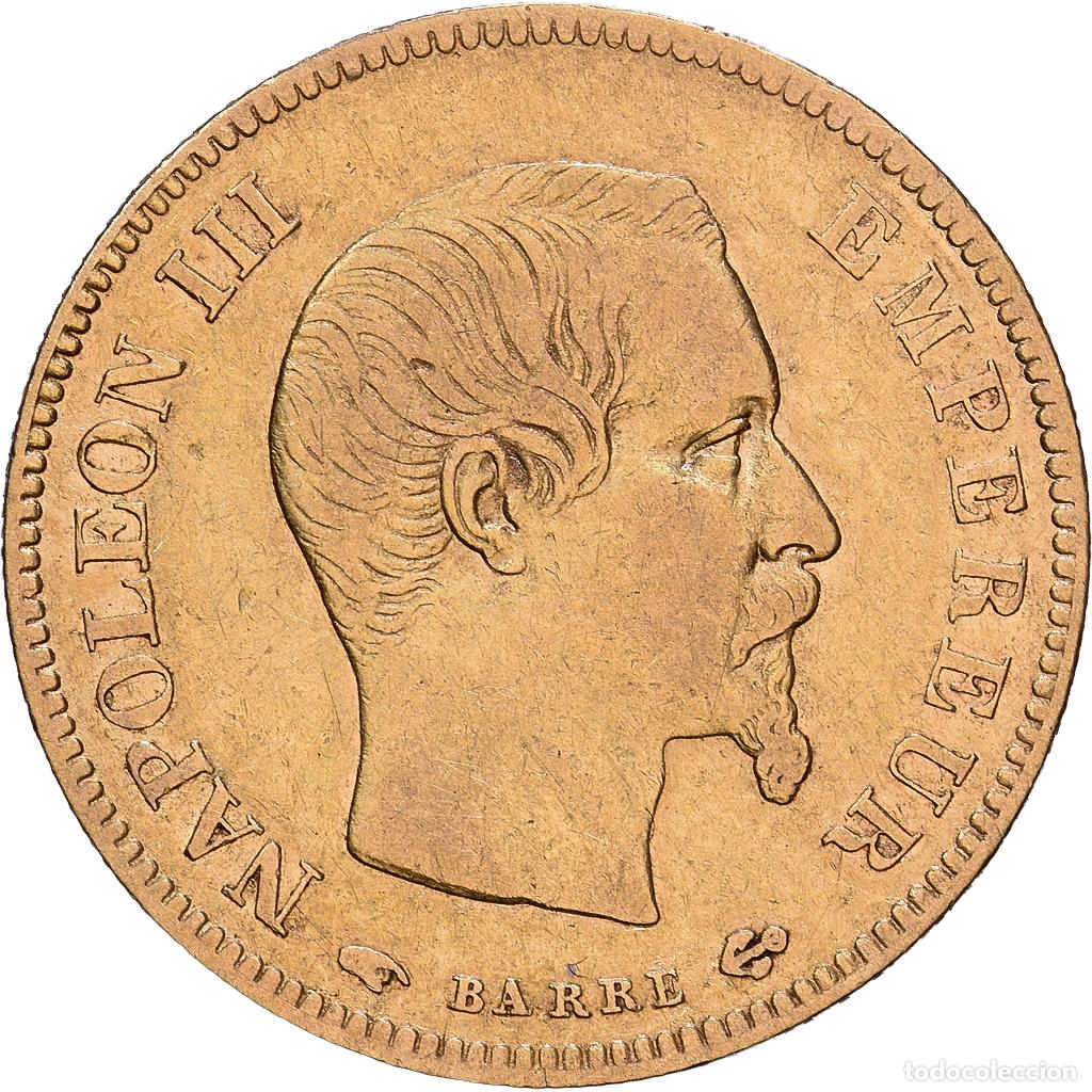 Monedas antiguas de Europa: [#1118122] Francia, Napoleon III, 10 Francs, 1855, Paris, Oro, BC+, Gadoury:1014, KM:784.3