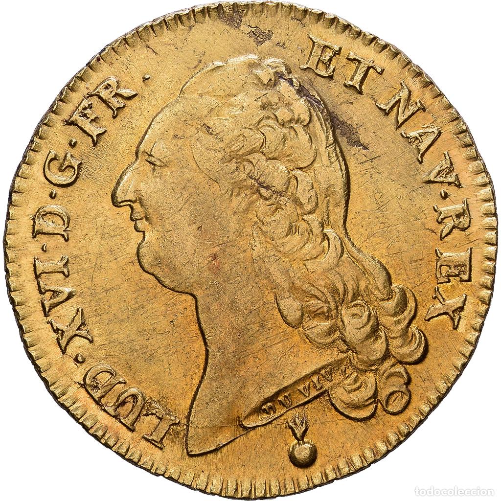 Monedas antiguas de Europa: [#1535207] Francia, Louis XVI, Double Louis d'or &agrave; la t&ecirc;te nue, 1786, Metz, Oro, MBC+