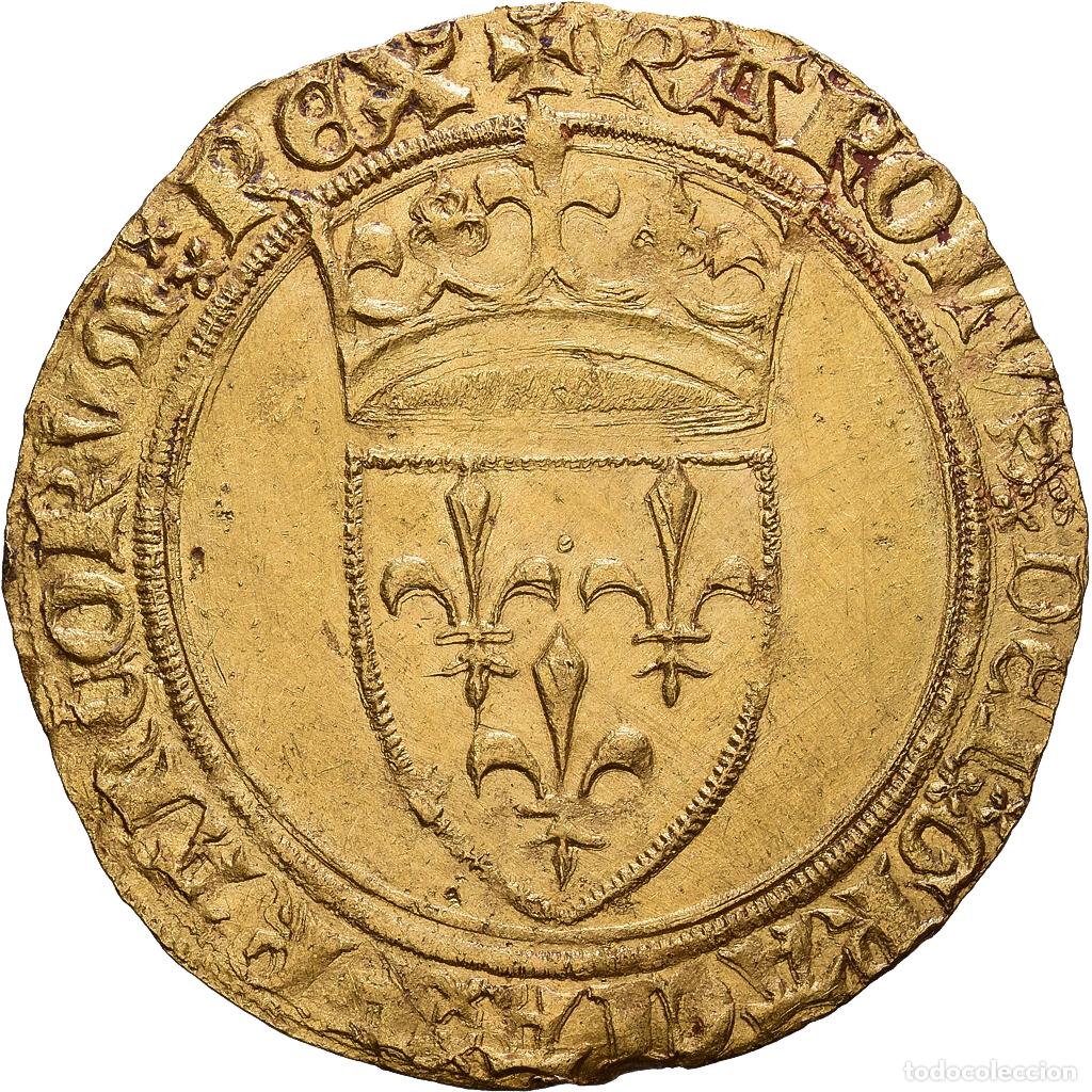 Monedas antiguas de Europa: [#1535201] Francia, Charles VI, Ecu d'or, 1389-1422, La Rochelle, Oro, EBC, Duplessy:369