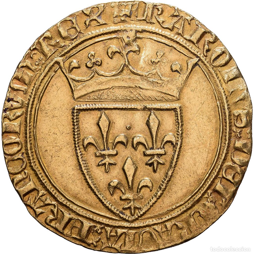 Monedas antiguas de Europa: [#1535200] Francia, Charles VI, Ecu d'or, 1389-1422, Mirabel, Oro, MBC, Duplessy:369