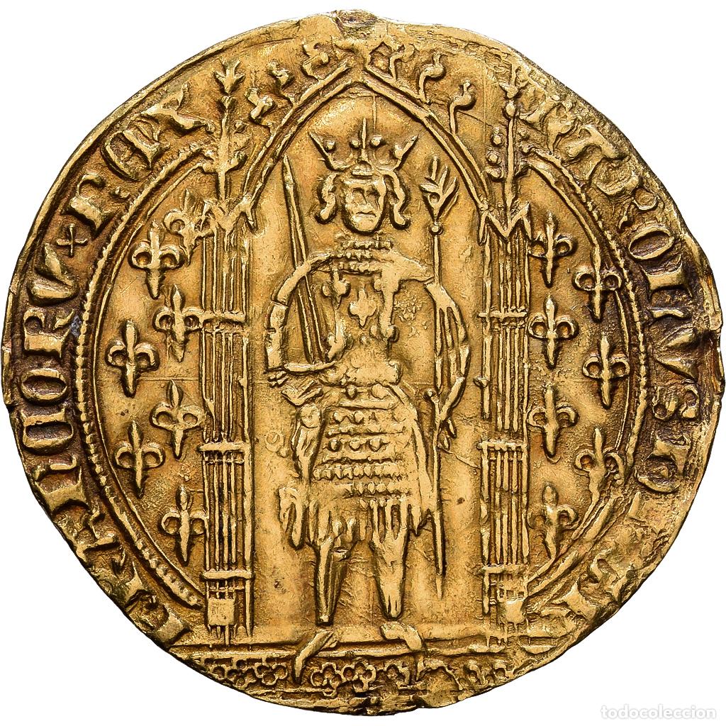 Monedas antiguas de Europa: [#1535202] Francia, Charles V, Franc &agrave; pied, 1365, Paris, Oro, MBC, Duplessy:360A