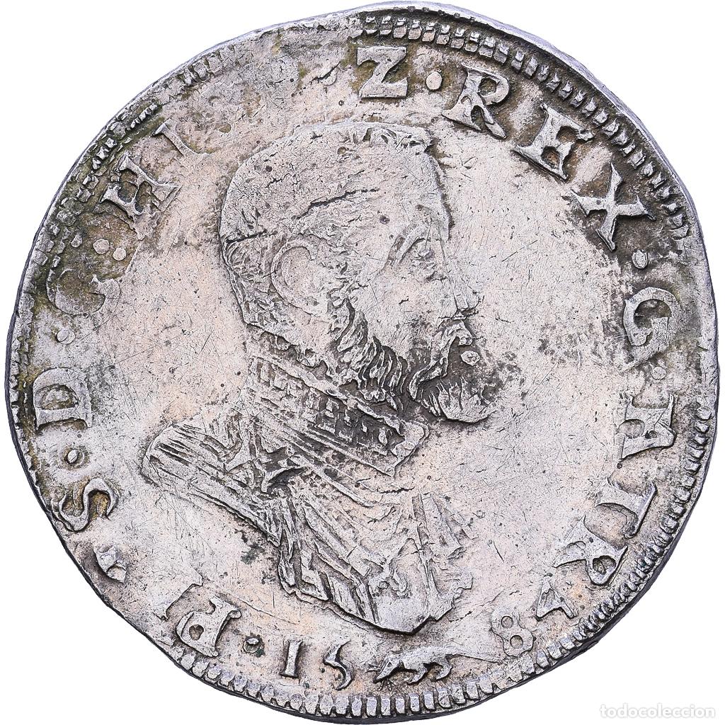 Monedas antiguas de Europa: [#1535224] County of Artois, Philip II, 1/2 Ecu, 1584, Arras, Plata, BC+, Delmonte:68