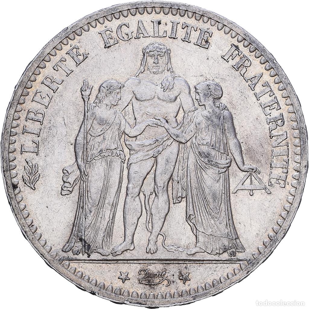 Monedas antiguas de Europa: [#1118151] France, Hercule, 5 Francs, 1874, Paris, AU(50-53), Silver, KM:820.1