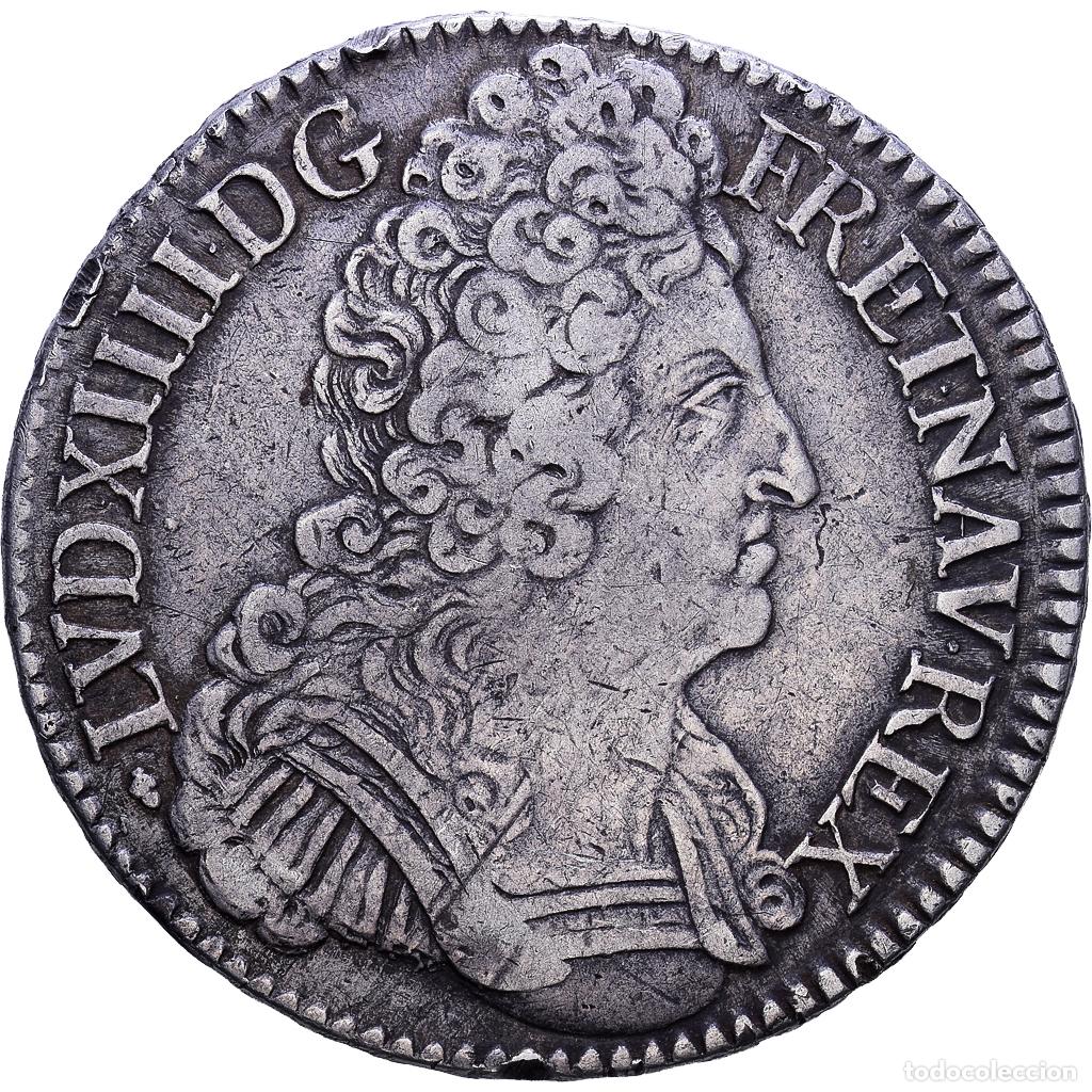 Monedas antiguas de Europa: [#1535214] Francia, Louis XIV, Ecu aux 3 couronnes, 1709, La Rochelle, Plata, MBC