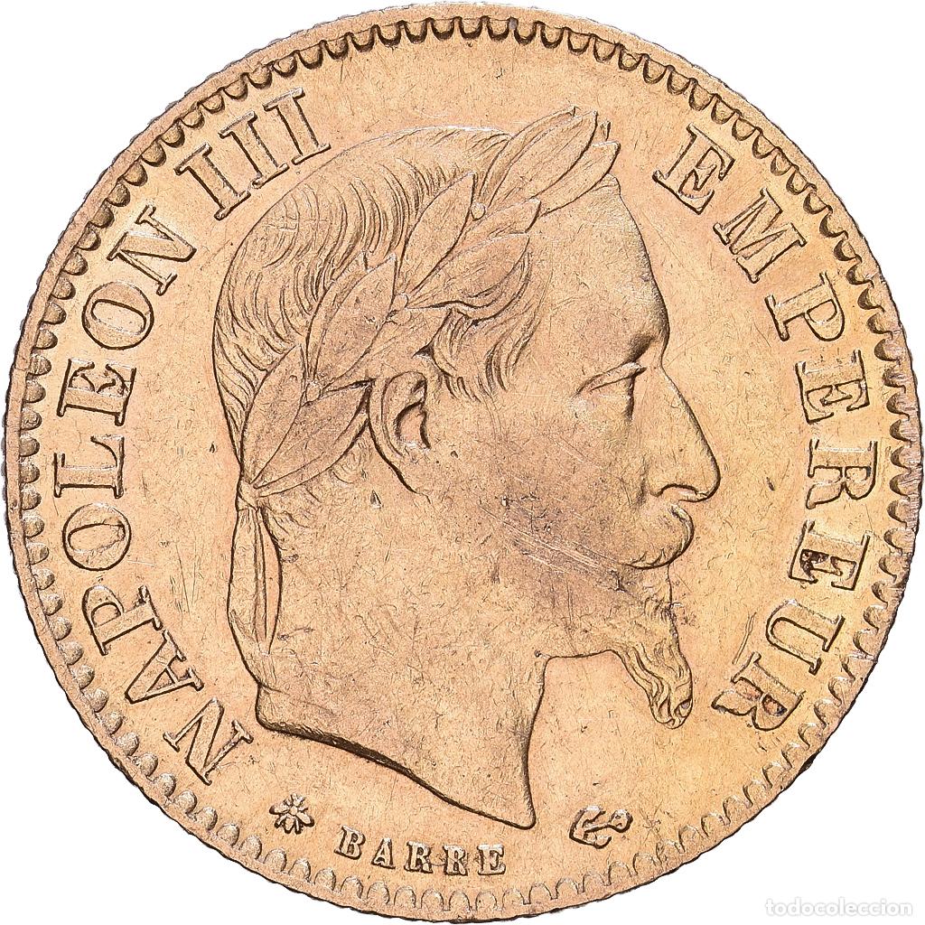 Monedas antiguas de Europa: [#1552554] Francia, Napoleon III, 10 Francs, 1868, Paris, Oro, MBC+, Gadoury:1015, KM:800.1
