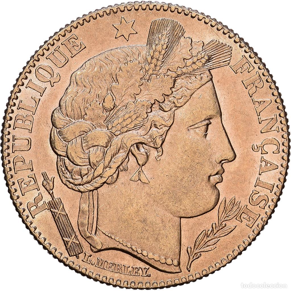 Monedas antiguas de Europa: [#1118119] Francia, 10 Francs, C&eacute;r&egrave;s, 1899, Paris, Oro, MBC+, Gadoury:1016, KM:830