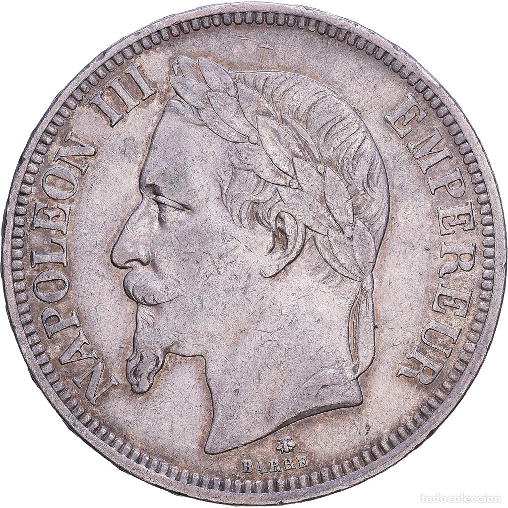 Monedas antiguas de Europa: [#1548022] Francia, Napoleon III, 5 Francs, 1862, Sans lettre, Plata, MBC, Gadoury:739