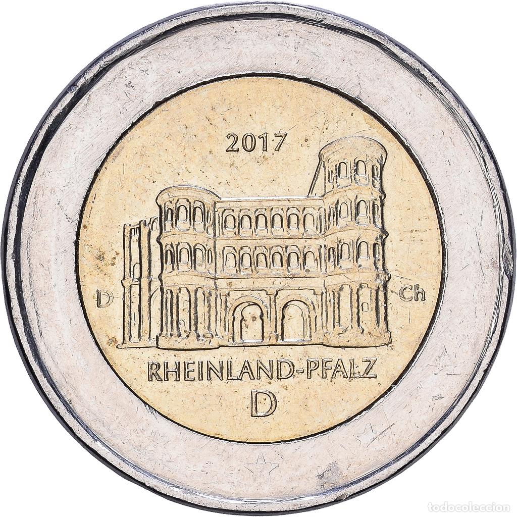 Monedas antiguas de Europa: [#1547943] Alemania, 2 Euro, error weak strike, 2017, Munich, Bimet&aacute;lico, BC+, KM:356