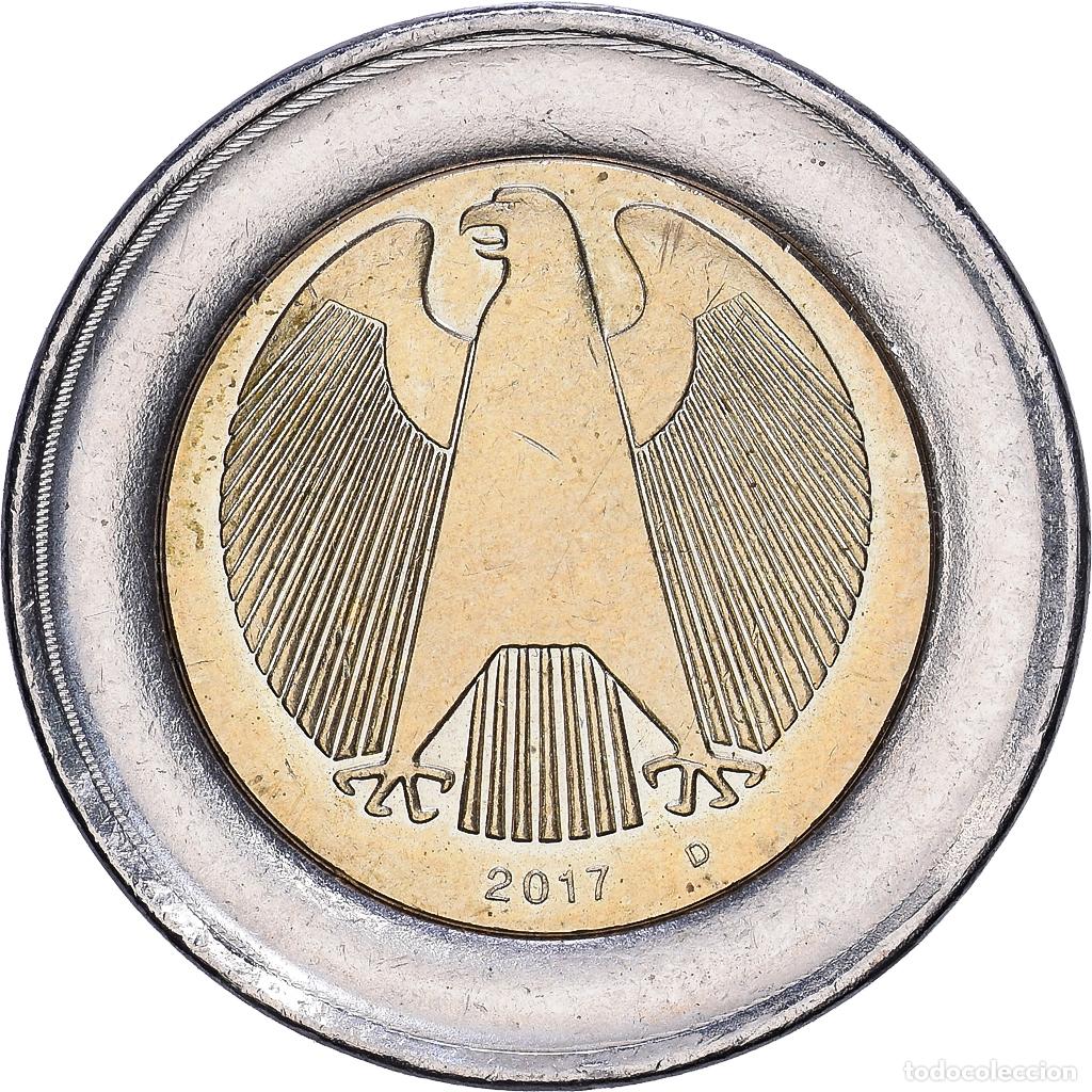 Monedas antiguas de Europa: [#1547942] Alemania, 2 Euro, error weak strike, 2017, Munich, Bimet&aacute;lico, BC+