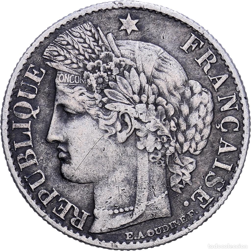 Monedas antiguas de Europa: [#1118169] Francia, 50 Centimes, C&eacute;r&egrave;s, 1895, Paris, Plata, MBC, Gadoury:419a, KM:834.1