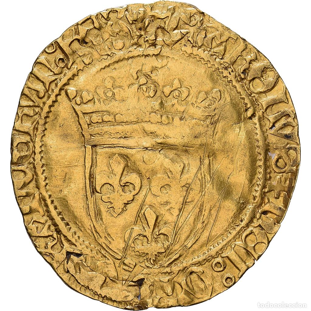 Monedas antiguas de Europa: [#1535237] Francia, Charles VIII, &Eacute;cu d'or au soleil, 1494, Toulouse, Oro, BC+