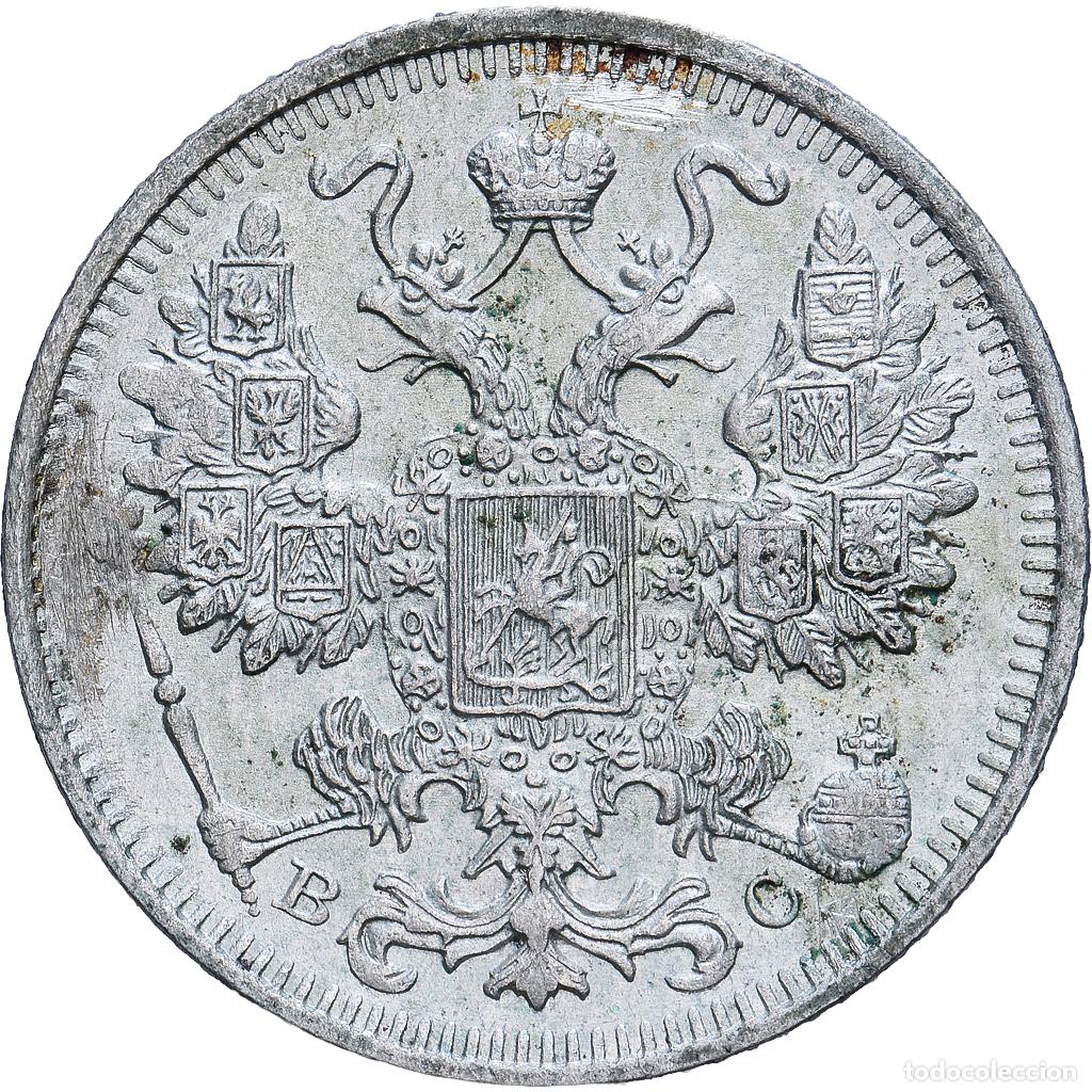 Monedas antiguas de Europa: [#1118181] Rusia, Nicholas II, 15 Kopeks, 1914, Saint Petersburg, Plata, MBC, KM:21a.2