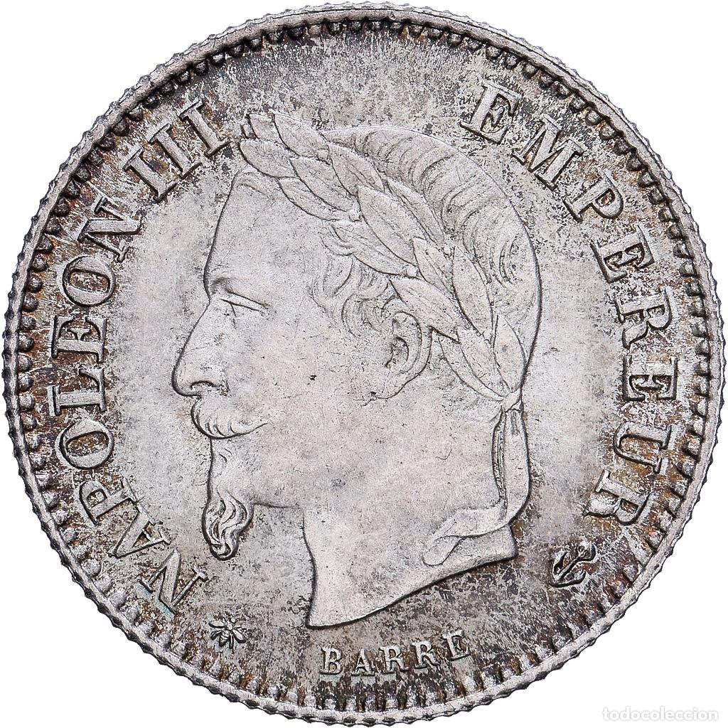 Monedas antiguas de Europa: [#1118188] France,Napoleon III,20 Centimes,1867,Paris,VF(30-35),Silver,KM 808.1,Gadoury 309