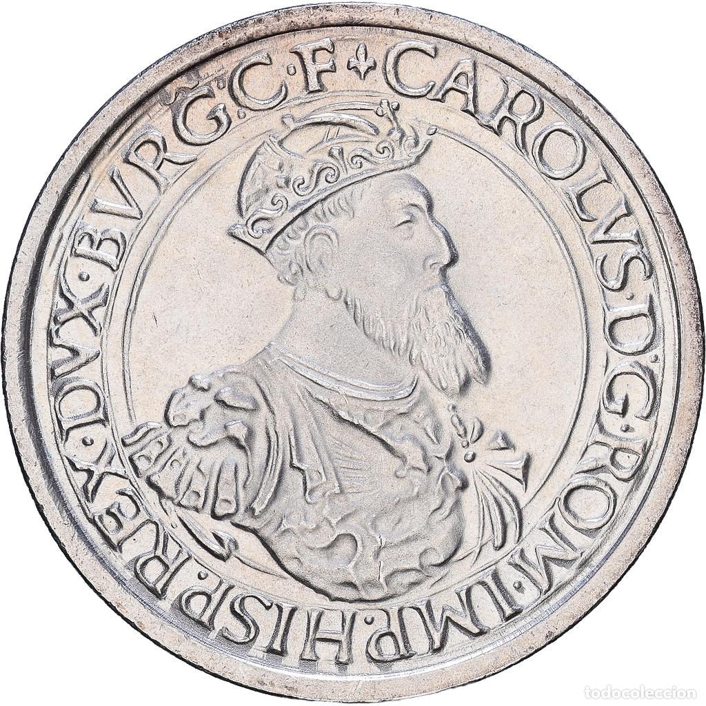 Monedas antiguas de Europa: [#1552606] B&eacute;lgica, 5 Ecu, Charles Quint, 1987, Brussels, Plata, EBC, KM:166
