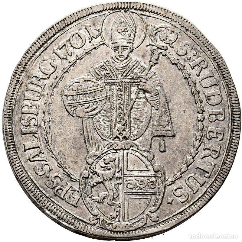 Old Coins of Europe: SC-Austria-Johann Ernst Thun-Hohenstein. Taler 1701 EBC-/MBC+ Plata 29,5g