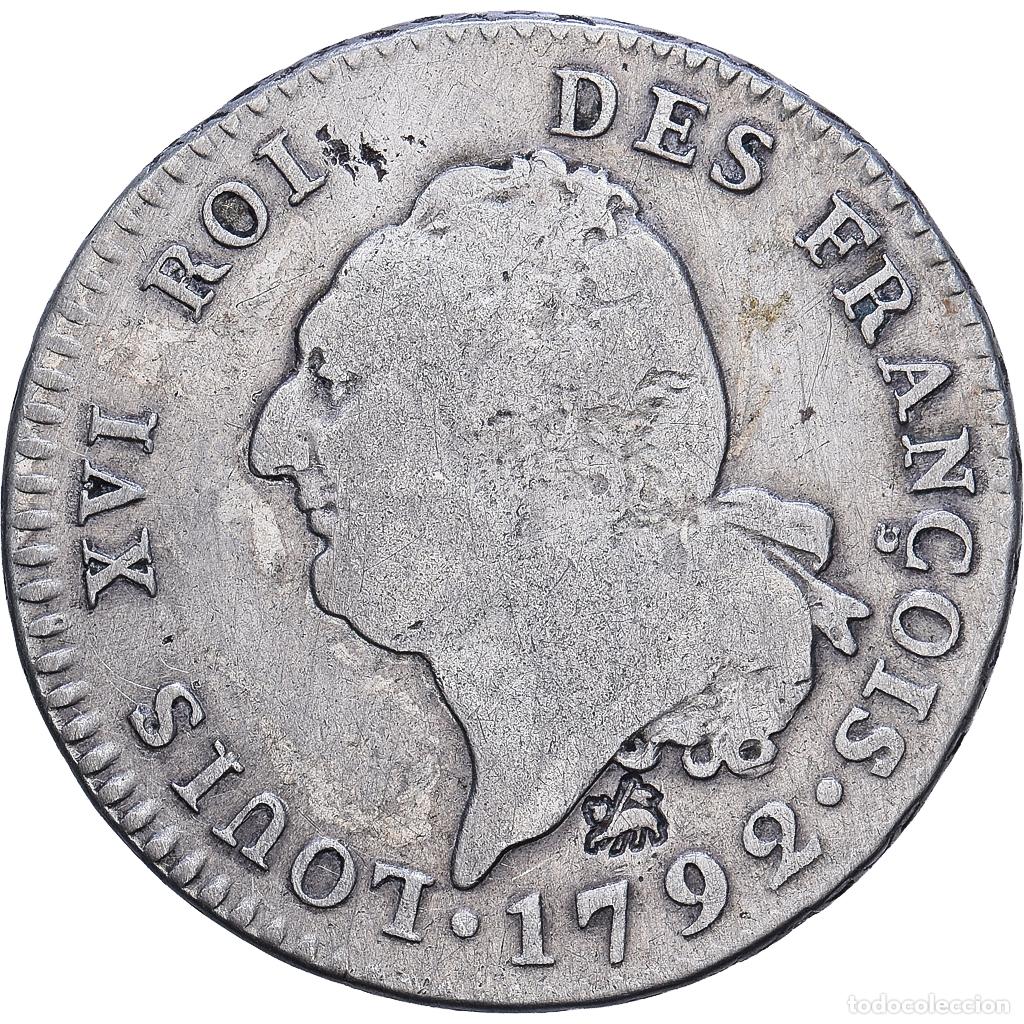 Monedas antiguas de Europa: [#1547970] Francia, Louis XVI, 30 Sols, 1792, Rouen, Plata, BC+, Gadoury:39