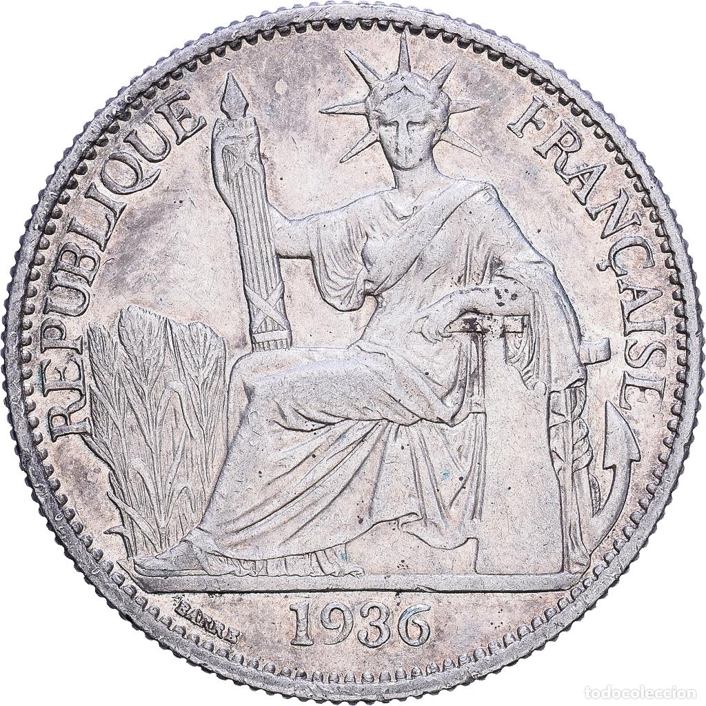 Monedas antiguas de Europa: [#1118213] Moneda, Indochina francesa, 50 Cents, 1936, Paris, EBC, Plata, Lecompte:261
