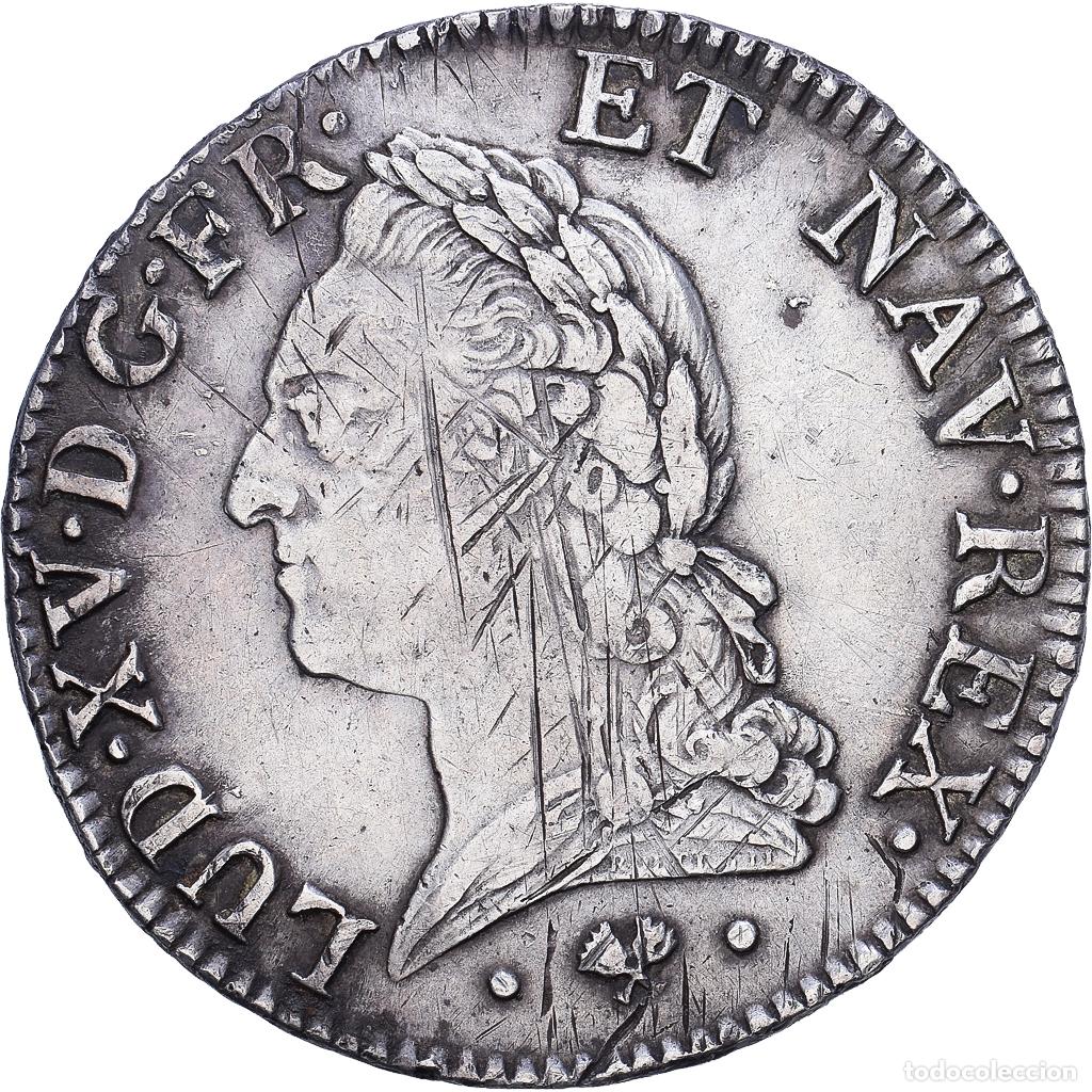 Monedas antiguas de Europa: [#1548005] Francia, Louis XV, &Eacute;cu &agrave; la vieille t&ecirc;te, 1774, Bayonne, Plata, BC+