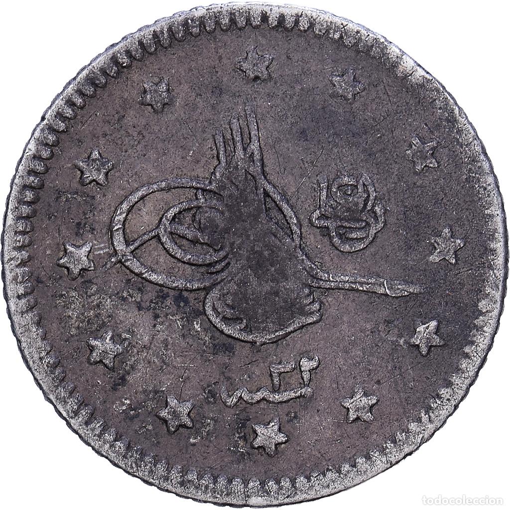 Monedas antiguas de Europa: [#1203513] Turqu&iacute;a, Abdul Hamid II, Kurush, 1906, Qustantiniyah, Plata, BC+, KM:735