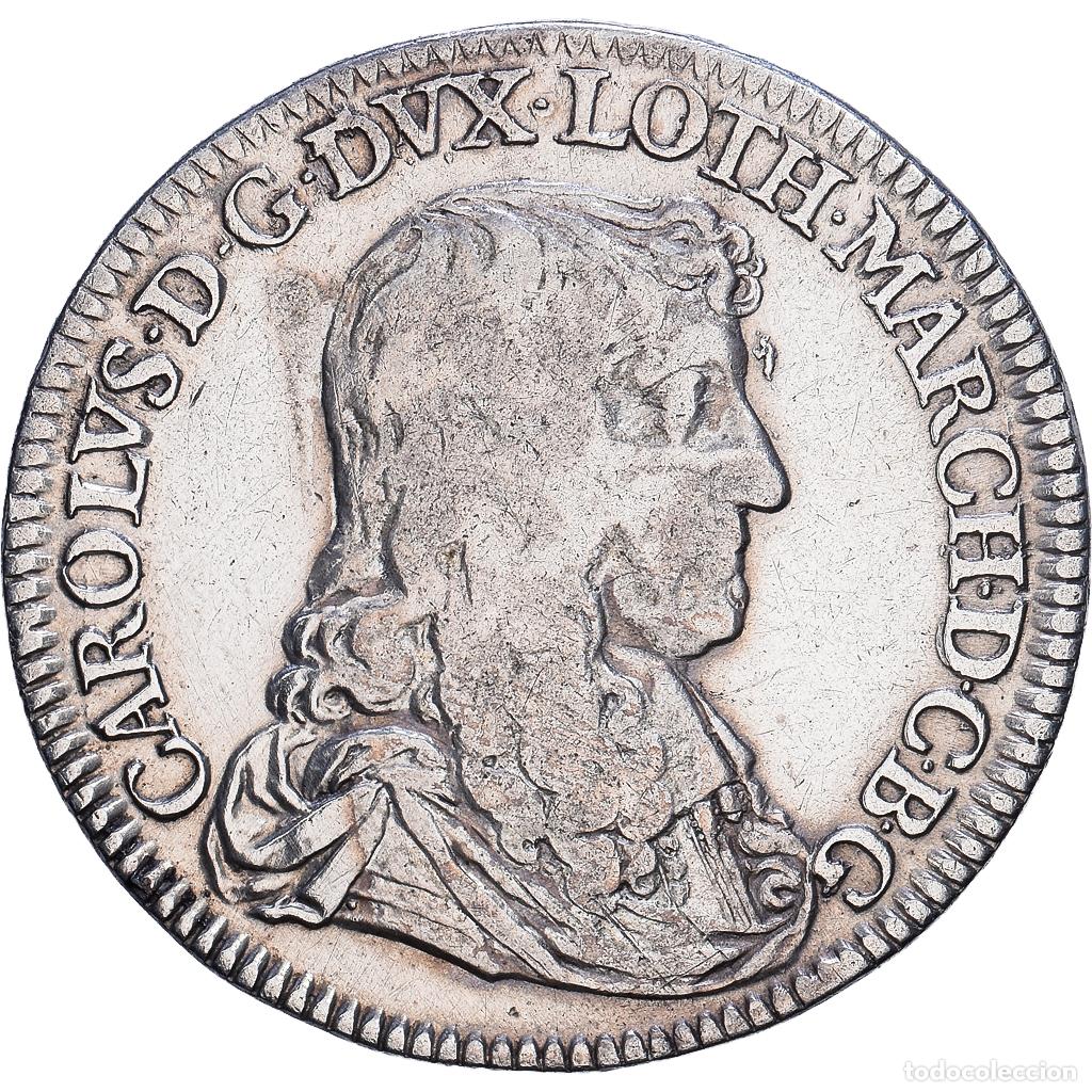 Monedas antiguas de Europa: [#1547973] Duchy of Lorraine, Charles IV, Teston, 1663, Nancy, Plata, BC+, Boudeau:1566