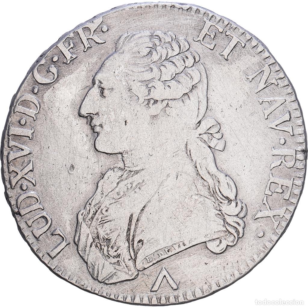 Monedas antiguas de Europa: [#1547967] Francia, Louis XVI, Ecu aux branches d'olivier, 1775, Lille, Plata, BC+