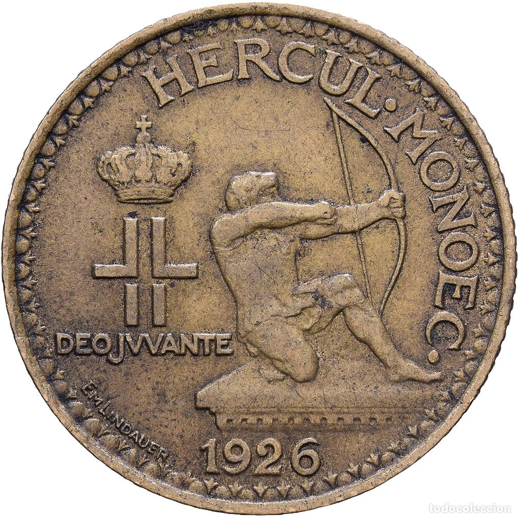 Monedas antiguas de Europa: [#1535167] M&oacute;naco, Louis II, 1 Franc, 1926, Poissy, Bronce - aluminio, BC+, KM:114
