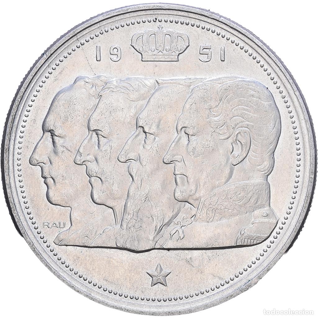 Monedas antiguas de Europa: [#1552570] B&eacute;lgica, R&eacute;gence Prince Charles, 100 Francs, 100 Frank, 1951, Brussels, Plata