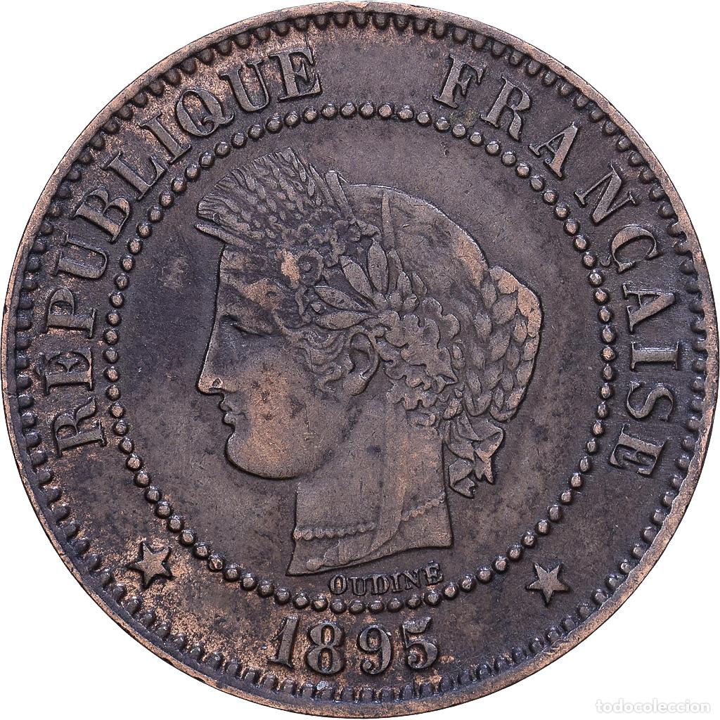Monedas antiguas de Europa: [#1552598] Francia, 2 Centimes, C&eacute;r&egrave;s, 1895, Paris, Bronce, MBC+, Gadoury:105, KM:827.1