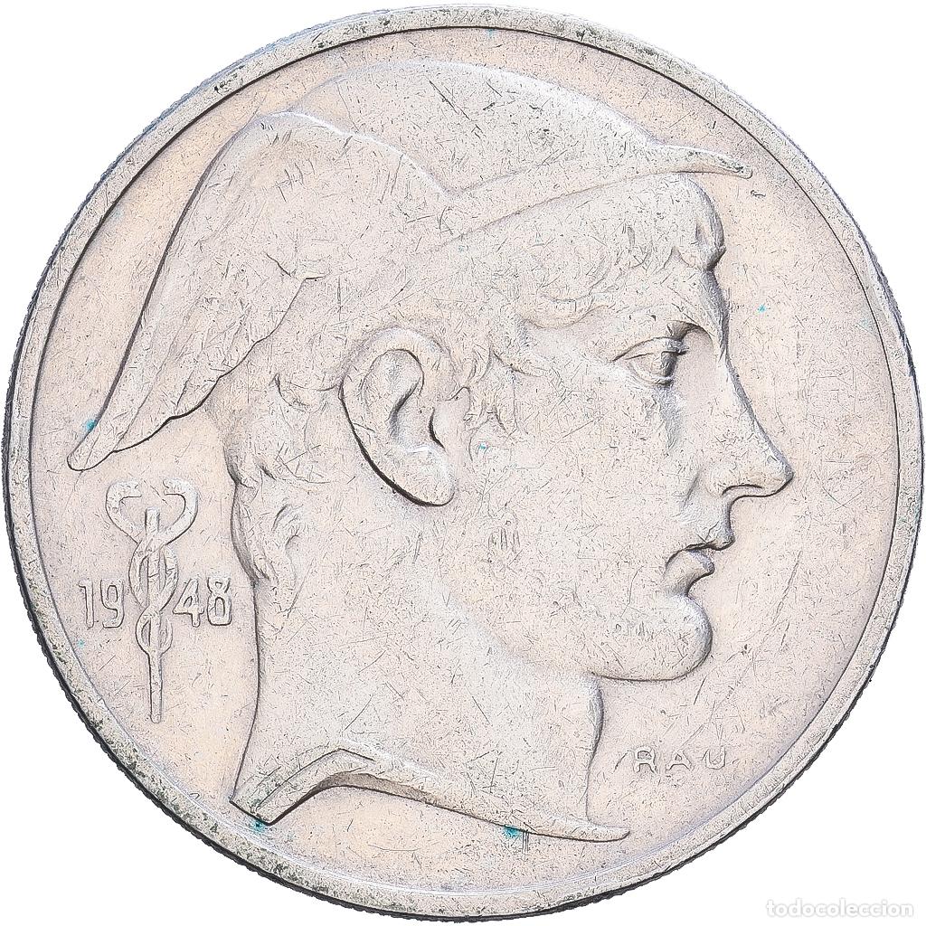 Monedas antiguas de Europa: [#1552498] B&eacute;lgica, R&eacute;gence Prince Charles, 50 Francs, 50 Frank, 1948, Brussels, Plata