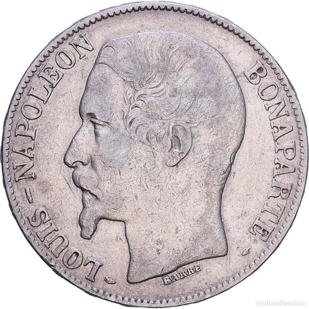 Monedas antiguas de Europa: [#1118240] Moneda, Francia, Napol&eacute;on III, 5 Francs, 1852, Paris, BC+, Plata, KM:773.1