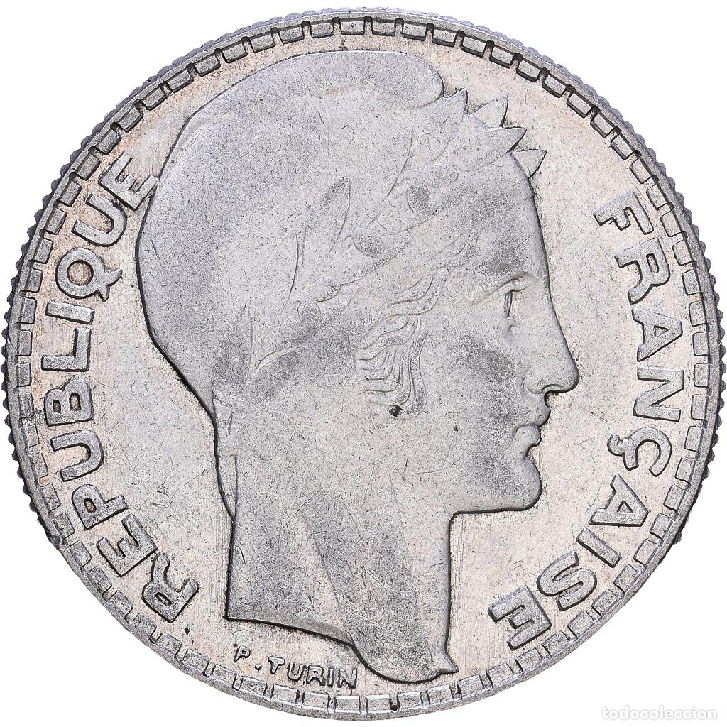 Monedas antiguas de Europa: [#1118154] Moneda, Francia, Turin, 10 Francs, 1934, Paris, MBC+, Plata, KM:878, Gadoury:801