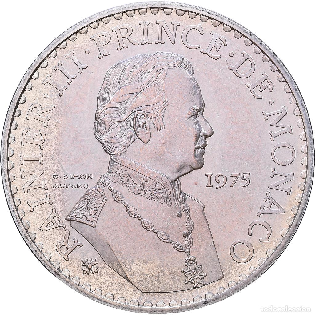 Monedas antiguas de Europa: [#1118270] Moneda, M&oacute;naco, Rainier III, 50 Francs, 1975, SC+, Plata, KM:152.2, Gadoury:MC