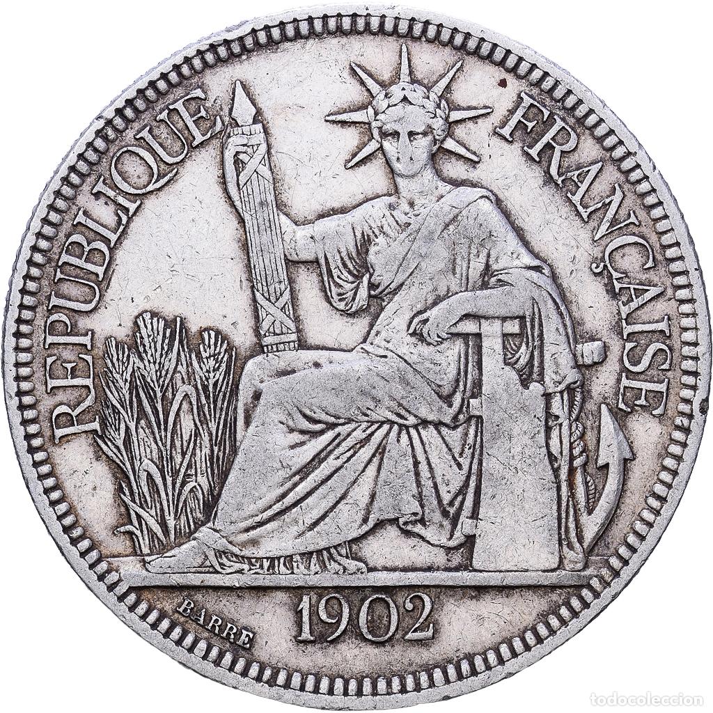 Monedas antiguas de Europa: [#1118275] Moneda, Indochina francesa, Piastre, 1902, Paris, MBC, Plata, Lecompte:285