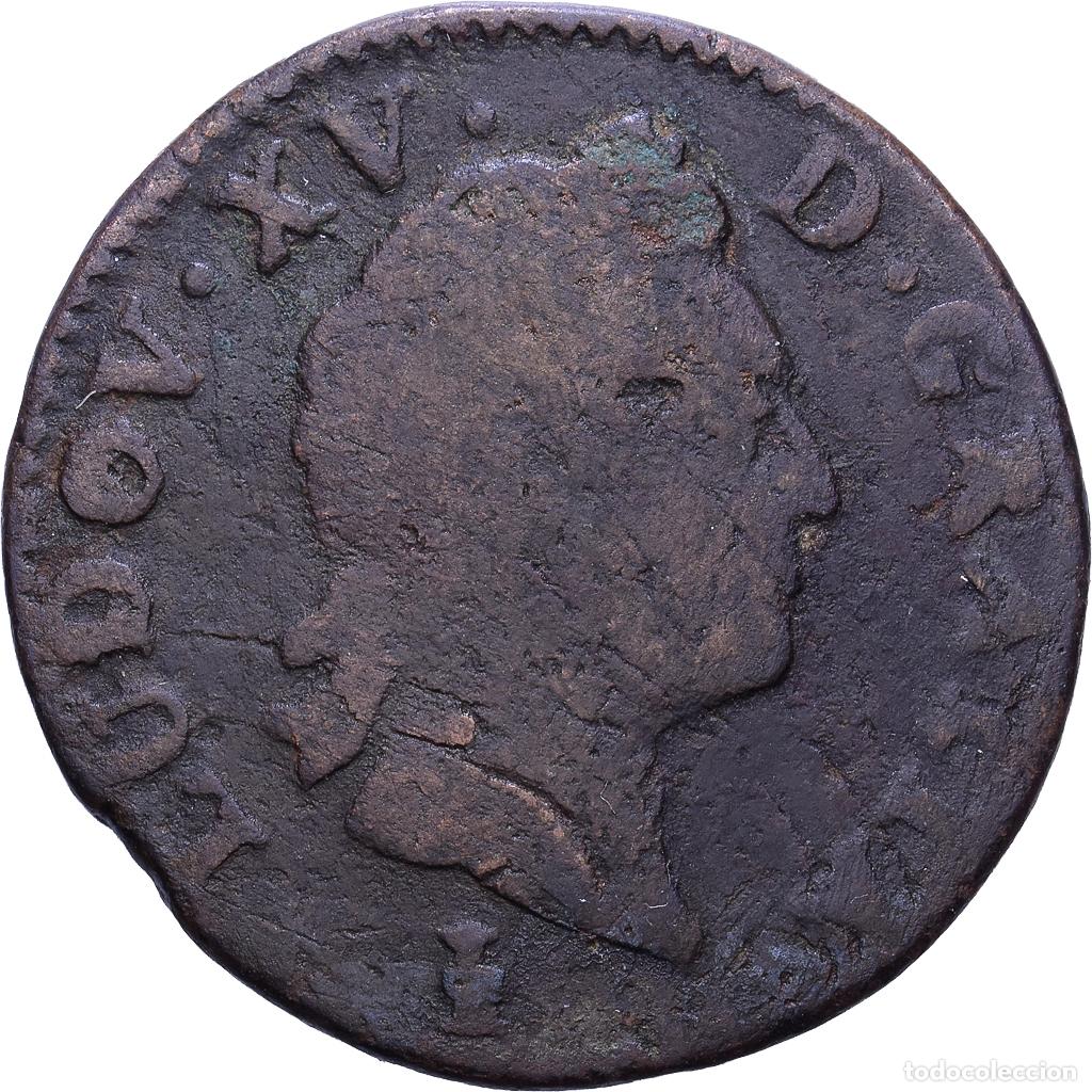 Monedas antiguas de Europa: [#1552642] Francia, Louis XV, Sol &agrave; la vieille t&ecirc;te, 1772, Troyes, Cobre, BC