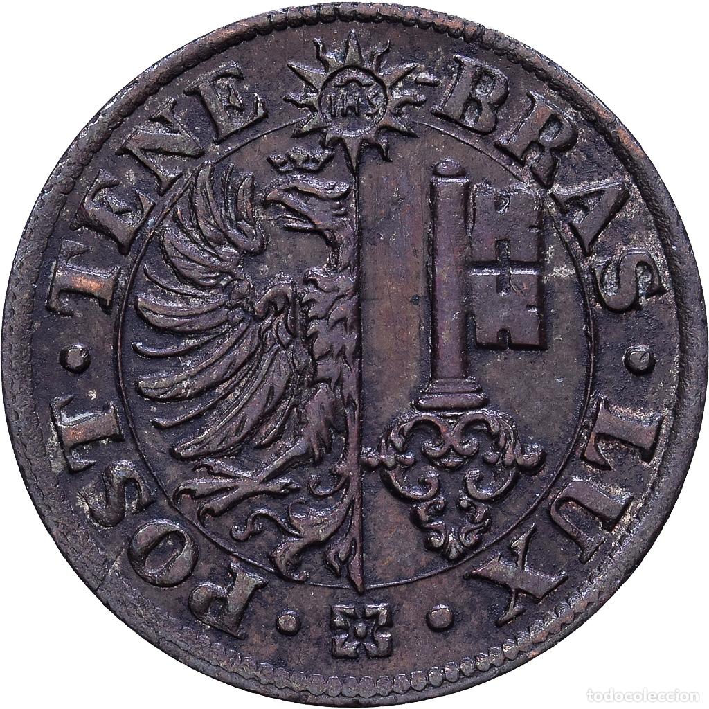 Monedas antiguas de Europa: [#1535182] Canton of Geneva, 1 Centime, 1839, Geneva, Vell&oacute;n, EBC, KM:125