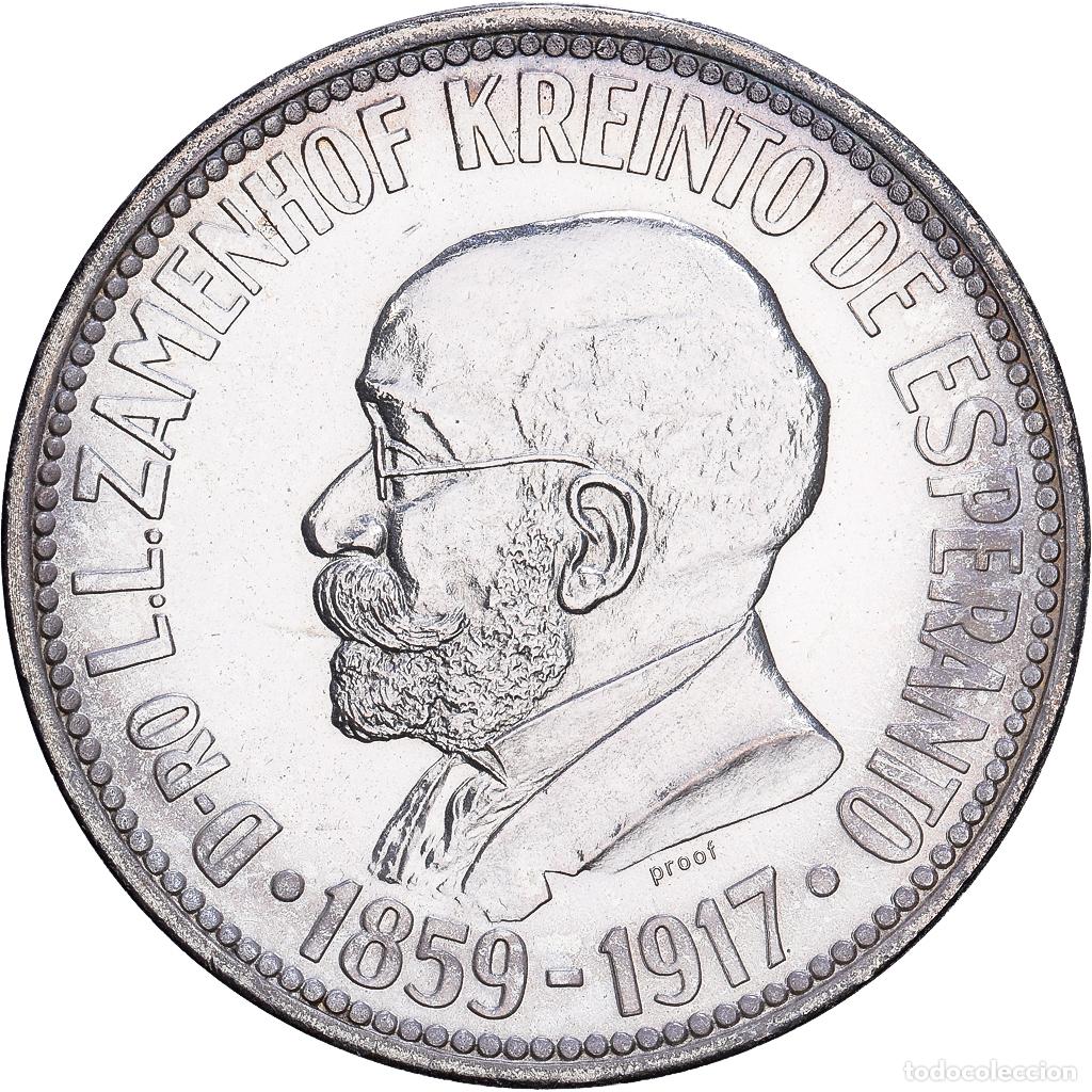Monedas antiguas de Europa: [#1547975] Pa&iacute;ses Bajos, 25 Steloj, Esperanto, 1965, Utrecht, Plata, EBC