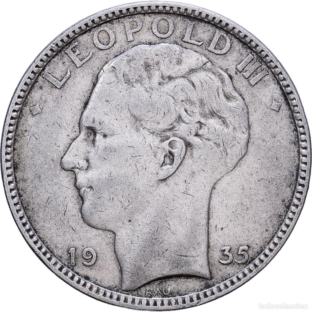 Monedas antiguas de Europa: [#1118306] Moneda, B&eacute;lgica, 20 Francs, 20 Frank, 1935, Warsaw, BC+, Plata, KM:105