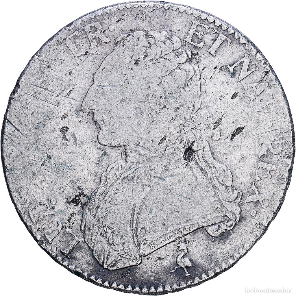 Monedas antiguas de Europa: [#1548004] Francia, Louis XVI, Ecu aux branches d'olivier, 1775, Paris, Plata, BC+